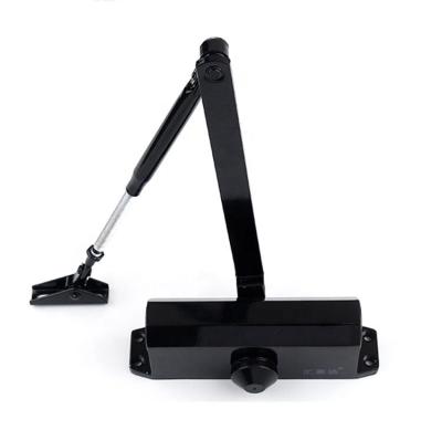 China Safety Spring Closer Minimalist Black Door Closer With Sliding Arm for sale