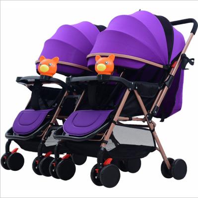 China Reversible Maker Well Made Multicolor Can Sit And Lie Down Twin Stroller for sale