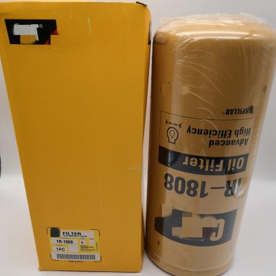 China Machinery repair shops oil filter 1R-1808 apply to Caterpillar construction machinery accessories filter element 1R1808 manufacturer for sale