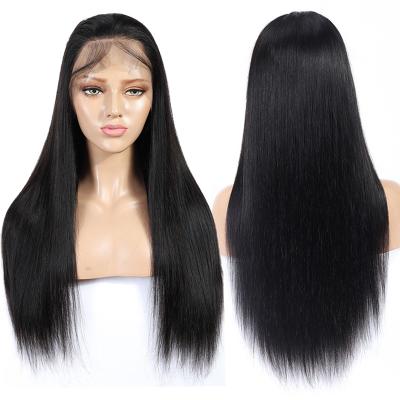 China Factory Wholesale 360 ​​Lace Front Wig Silky Straight Wave Hair Lace Front Wig Glueless Virgin Brazilian Straight 100% Full Lace Front Wig for sale