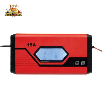 China Screen Display Car Battery Charger LED Display 12V 7.5A 15A Automatic Lead Acid Car Battery Charger for sale