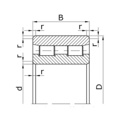 China Motors Good Quality Single Row Cylindrical Roller Bearings With Ribless Short Cylindrical Roller On Outer Ring And Solid Cage for sale