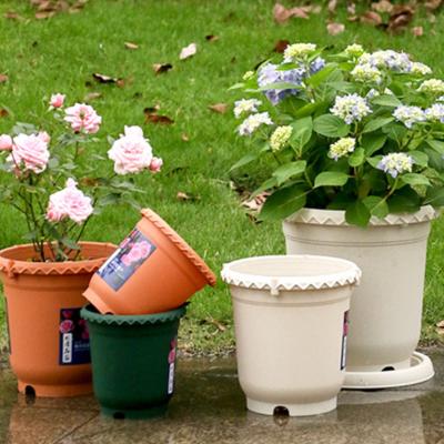 China Europe 2.5L 18*18cm garden plastic flower pot for roses planting outdoor pot for sale