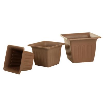 China Chinese style S size square classic European clay flowerpot plastic square pots outdoor for sale