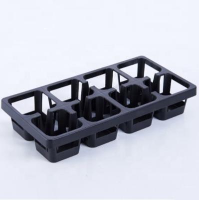 China From Europe 8 Holes Plastic Tray Plant Pot Holder Factory Wholesale Square Nursery Pot Tray Directly for sale