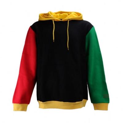 China Black Wholesale Hoodies Custom Mens Color Block Bulk Sweater Anti Shrink for sale