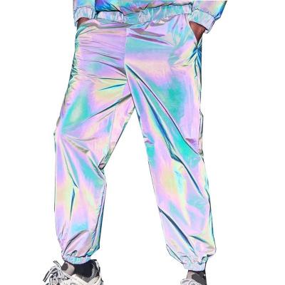 China Hot Sales Colorful Men's Streetwear Reflective Hip Hop Pants Waterproof With Drawstring for sale