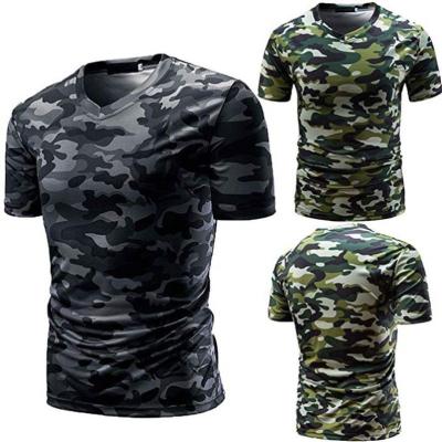 China 2020 New Summer Viable Cotton Spandex T-shirt Custom Made Men Printing Camouflage T Shirt for sale