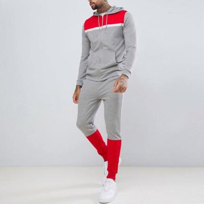 China Moq Factory Direct Antibacterial Color Block Men's Tracksuit Bottoms Plain Made In China Custom Printed Cheap Man Running Suit for sale