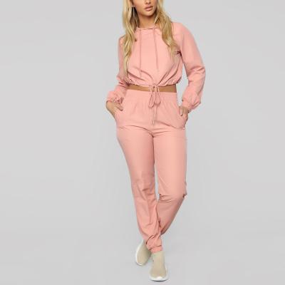 China 2019 Anti-UV Hooded Tracksuit Two Piece Lounge Set Sporty Tracksuit Women for sale