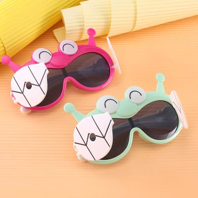 China Hot-Sell Round Sun Glasses Cartoon Kids Anti-ultraviolet Outdoor Silicone Anti-ultraviolet Polarized Sunglasses for sale