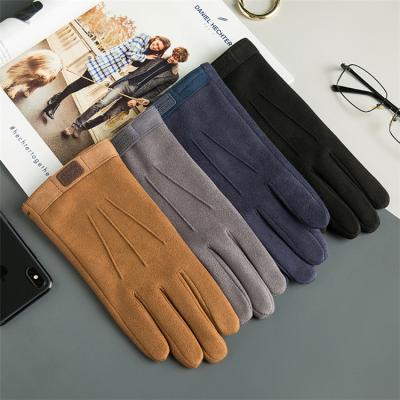 China High quality hot sale unisex suede gloves simple for safety men and women racing ski winter warmer gloves touch screen recycling glove for sale