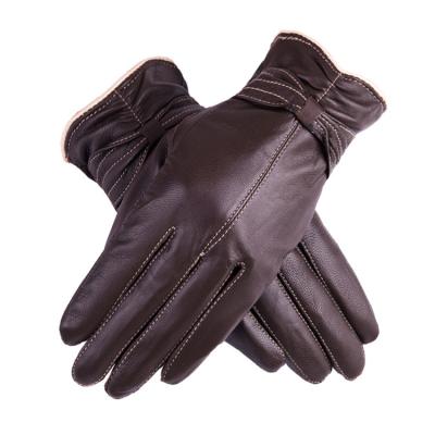 China Factory Wholesale Plain Velvet Leather Gloves Warm Winter Cycling Gloves for sale