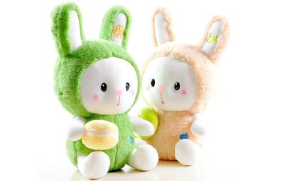 China Girly 35CM Cute cartoon color rabbit plush toy Gift stuffed easter bunnies for sale