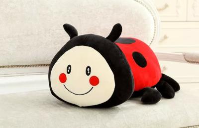 China Red Five star lady beetles custom stuffed toys 35cm , ladybug plush toys for sale