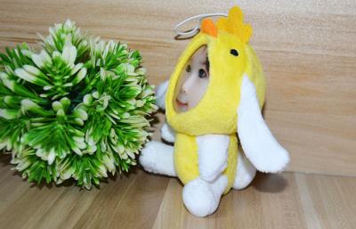 China Cute Gift 3D Face Dolls  beautiful 10CM Yellow Chick & Rabbit  Photo Mask toys for sale