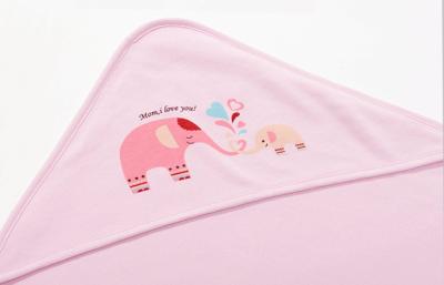 China Weiche Korallen100% Polyester-Babydecke, Karikatur-Tierkabel strickte Babydecken zu verkaufen