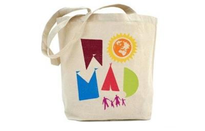 China Customized monogrammed Printed Ecru Cotton cloth Tote bag For Promotion for sale