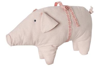 China Kids handmade Soft Cute Pig linen toy , hand warm pillow plush toys 10