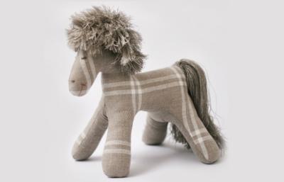 China Simple pony 100% eco-friendly decorative linen Hand-stitched fabric toy for sale