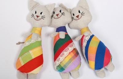 China Soft Sculpture Handmade Linen Toys Soft Art Primitive 10