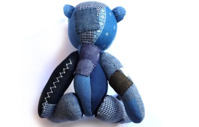 China Stylish Children Stuffed homemade toys Denim bear 10