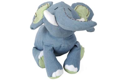 China Stuffed animal African elephant denim toys cowboy  10 