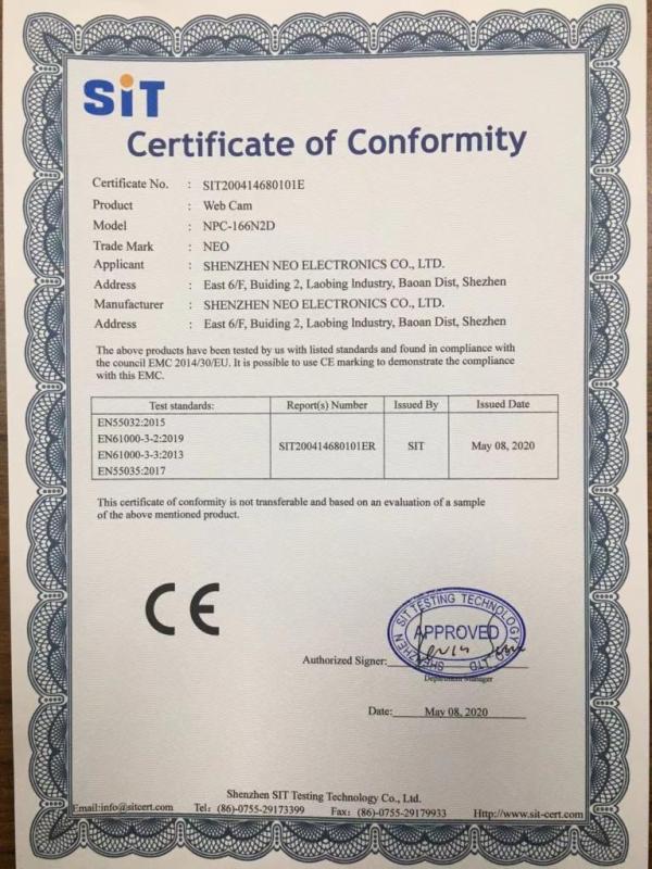 CE - Shenzhen Neo Electronics Co., Ltd.