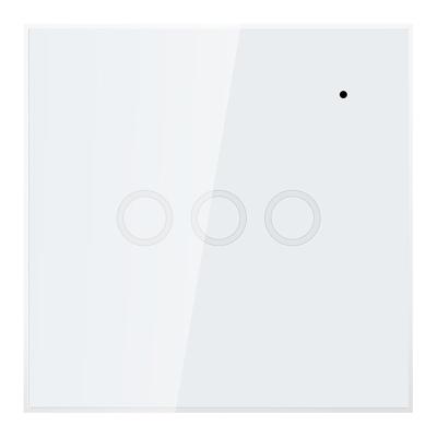 China ABS+PC Eu Standard 1/2/3 Ways Wireless Smart Light Wall In Touch Switch Work for sale