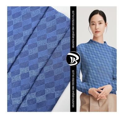 China Facy Fire Retardant Pattern Yibo Fabric Polyester Spandex Jacquard Fabric Wholesale Knitting Knitting Stocklot Fire Retardant Stamping For Garment for sale