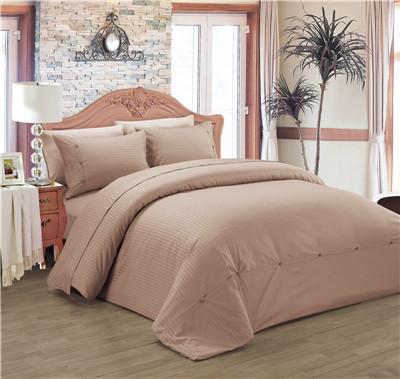 China Sateen Stripe 1800 Series Egyptian Cotton 4pcs Duvet Cover Set Home Hotel Use for sale