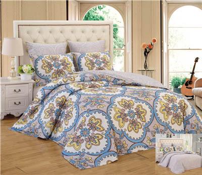 China Reversible 6pcs Comforter Set Printed Floral Bedding Set Printed Comforter Sets for sale