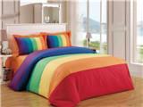 China Rainbow Energetic Bedding 7-Color Duvet Cover 4pcs Set Polyester Cotton Bedding Set for sale