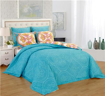 China Printed Comforter Set 6pcs Reversible Bedding Set Printed Micorfiber Fabric High Quality Full Size for sale