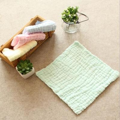 China Baby face towel 6 layer 100% cotton washing gauze baby bibs handkerchief 30x30cm for sale