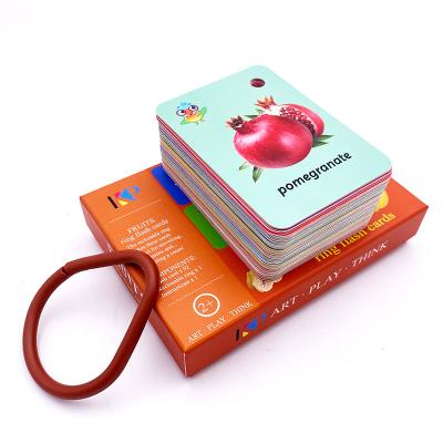 China Educational Flash Cards Printing English Learning Education Custom Mini Animals Kids Printed Flash Cards For Kids Toys for sale