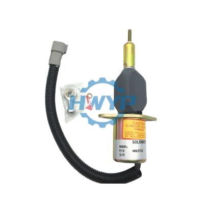 China Excavator Spare Parts Diesel engine accessories fuel cut-off stop solenoid valve 1751ES-12A3UC12B1S 129953-77811 suitable for Hyundai for sale