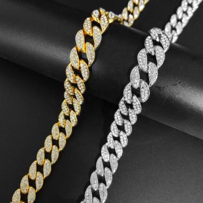 China Trendy Hip Hop Gold Miami Cuban Link Women Jewelry Alloy Chain Necklace for sale