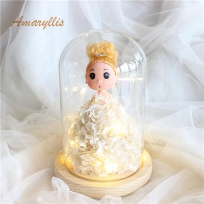 China Wholesale Fresh High Quality Dollhouse Cut Flowers Amaryllis A Grade Soft Touch Preserved Hydrangea Carnation With Long Lasting Led Light for sale