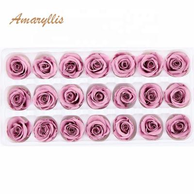 China Gifts Decoration DIY Preserved Bud Head Multi Color 3-4 Cm Mini Flowers Head Eternal Rose Roses Mini for sale