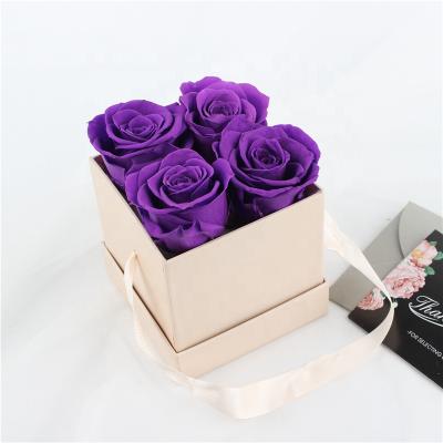 China Celebration Gifts Wholesale Preserved Flower Box Gift Flower Preserved Class A Roses Preserved Flower for sale