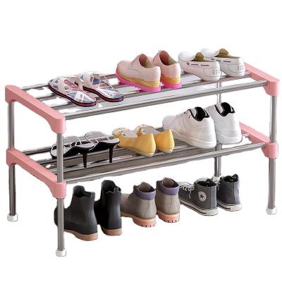 China ZZBIQS New Household Storage Dustproof Plastic Shoe Rack (Waist) Simple Assembly Adjustable Economic Multilayer Storage Cabinet for sale