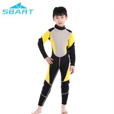 China Antibacterial neoprene children's wetsuits 3mm neoprene kids wetsuit for boys swimming diving surfing wetsuit for sale