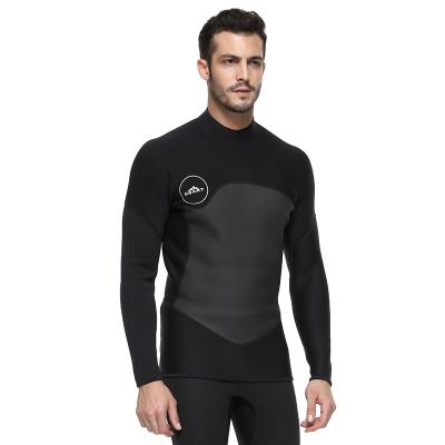 China Mens 2mm Neoprene Antibacterial Long Sleeve Jacket Front Zipper Wetsuit Top Men's Jacket Diving Surfing Suit Te koop