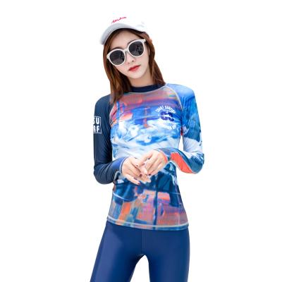 China 2019 New Arrival SBART Korea Style Swimwear Women's Long Sleeves Anti-UV Rash Guard for sale