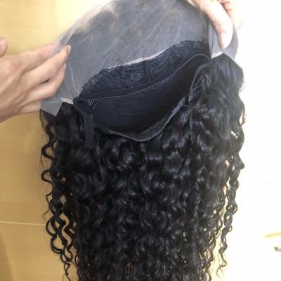 China Body Wave HD Transparent 13x6 13x4 Lace Frontal Wigs Pre Plucked Full 360 Frontal Wig Long Curly Bob Wigs for sale