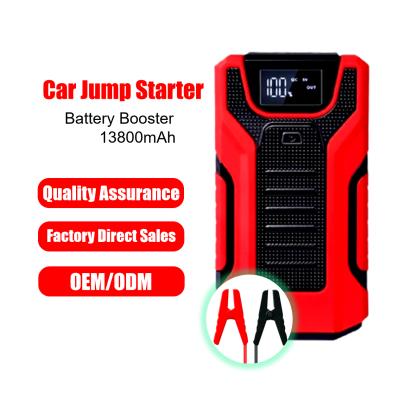 China 13800mAh 12V Portable Jump Starter Device Power Bank Car Starting Charger For Car Battery Booster Battery Jump Starter 55*80*32(mm) for sale