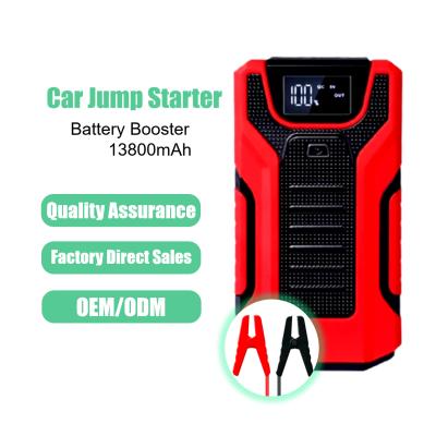 China 13800mAh 400A Car Jump Starter Power Bank 12V Gasoline Diesel Starting Device Portable Car Charger Jump Starters 55*80*32(mm) for sale