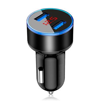 China Dual Kinds of Mobile Phones Cyberpunk USB Car Charger Adapter 4.8A 5V Car Charger, Universal Aluminum Fast Charging Suitable for All 2 Left for sale