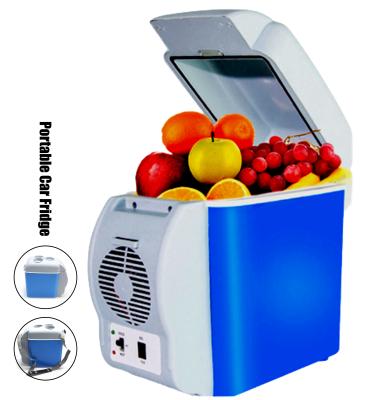 China 3D Cartoon 12v 7.5LPortable Refrigeration Cooler Compact Household Plastic Mini Car Fridge Refrigerator for sale